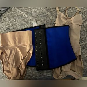2 pairs of Skims shapewear and Angel Curves waist Trainer size XL